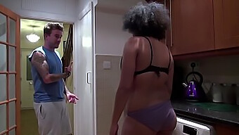 A British Man Has Sex With A Black Woman With Curly Hair And A Round Butt