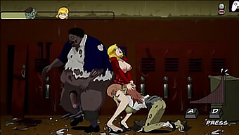 A Hot Female Teacher With Big Natural Tits And A Perfect Ass Gets Penetrated Anally By Two Long Hard Cocks Of Monster Men In A Zombie Game.