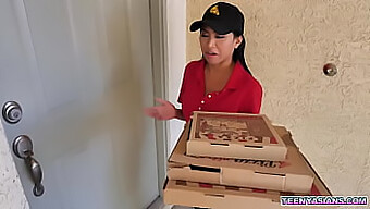 Asianporn Stars Jay Romero And Rion King Get Pizza Delivered By Ember Snow For Threesome Action