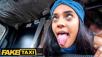 Capri Lmonde'S Seductive Rear End Encounters A Generously Endowed Partner In A Faux Taxi