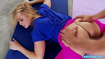 Busty Blonde Aj Applegate Performs Intense Oral Sex In Yoga Pants