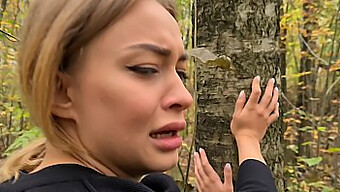 A Deranged Man Observed A Girl Before Sexually Assaulting Her In The Woods, Featuring Loren Strawberry With Big Breasts And A Large Posterior.