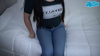 Hot Girlfriend'S Tight Jeans Reveal Her Amazing Ass And Leads To Real Orgasm And Creampie