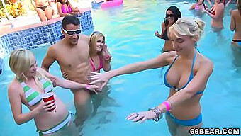 A Wild Poolside Sex Party With Multiple Partners