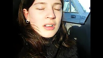 Teen'S Solo Fingering In A Car