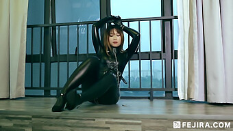 Experience The Thrill Of Dominance With A Bound And Gagged Asian Girl In Latex