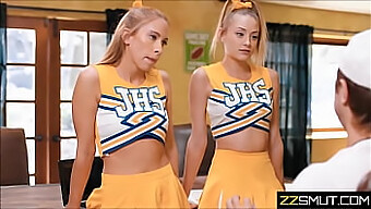 Sexy Cheerleaders And Their Strict Coach Get Down And Dirty In The Dorm