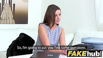 Sybil Kailena, A Female Agent, Experiences Her First Time Performing Oral Sex On Another Agent'S Wet Vagina During An Interview