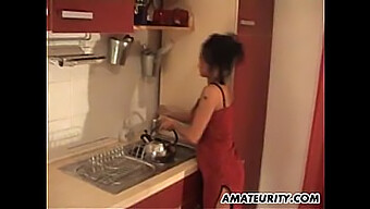 Amateur German Housewife With Large Breasts Receives Intense Penetration