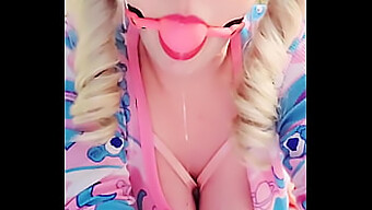 Babygirl'S Bdsm Fantasy Comes To Life With Ball Gag And Drooling